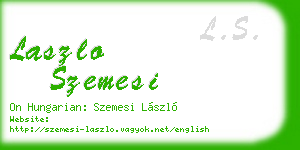laszlo szemesi business card