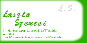 laszlo szemesi business card